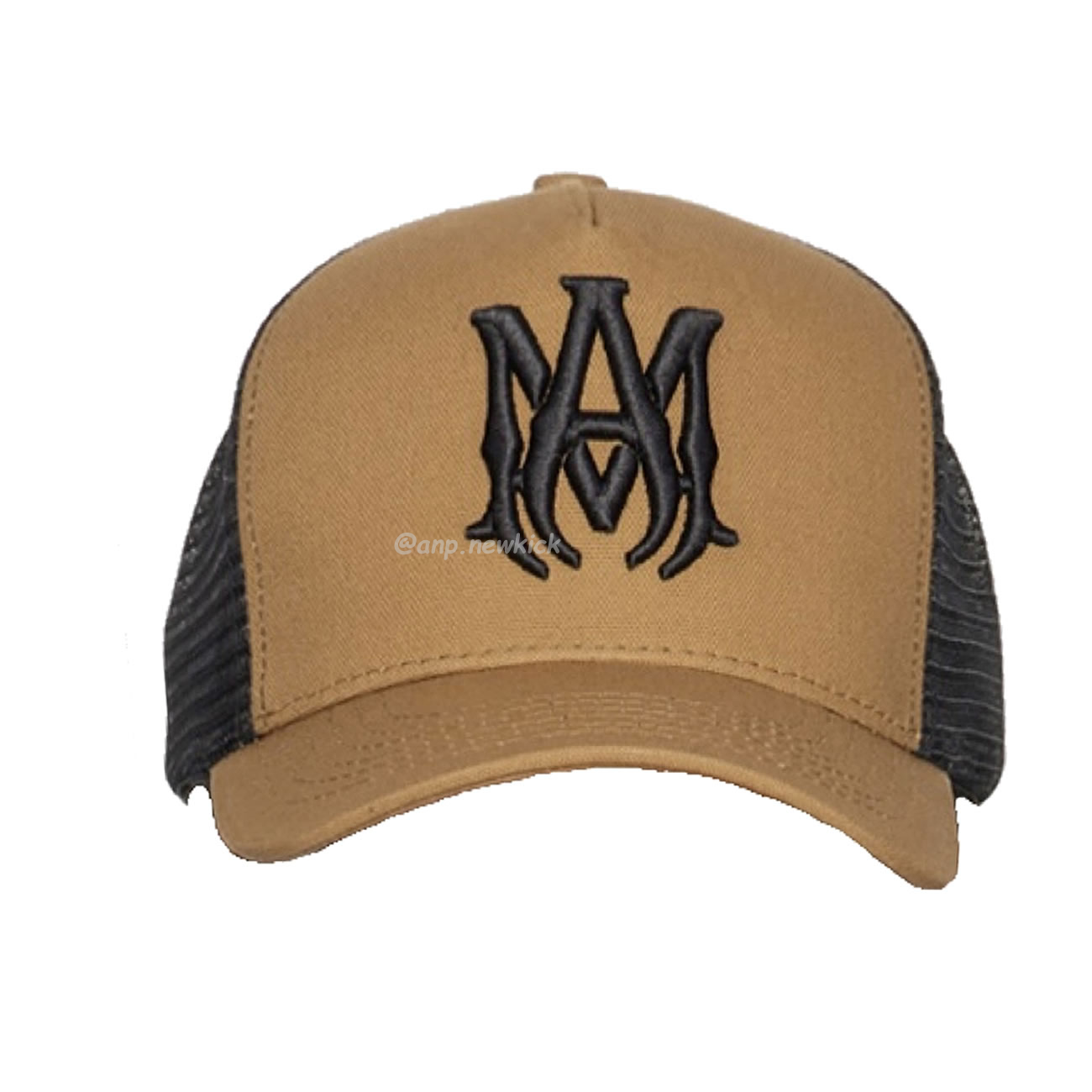 Amiri Two Tone Full Canvas Ma Hat Brown Black (6) - newkick.cc